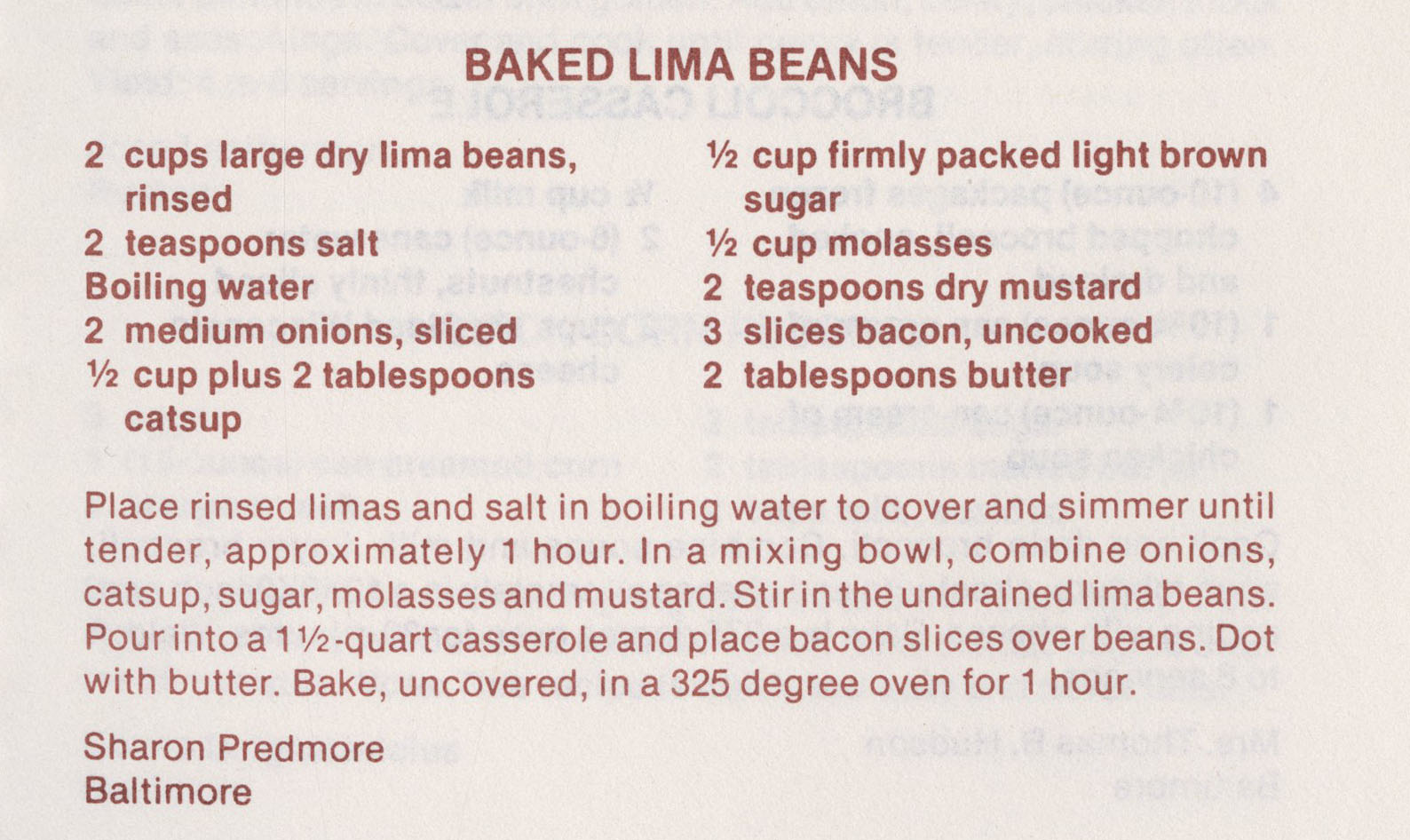 Baked Lima Beans Baked Lima Beans