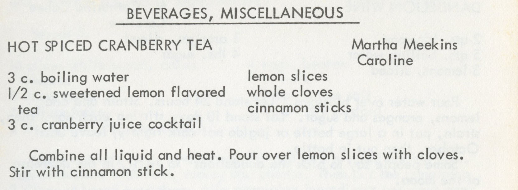 Hot Cranberry Tea Hot Cranberry Tea