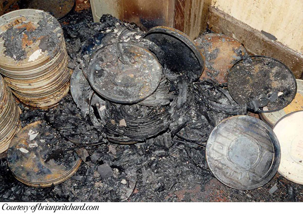 Nitrate fire debris