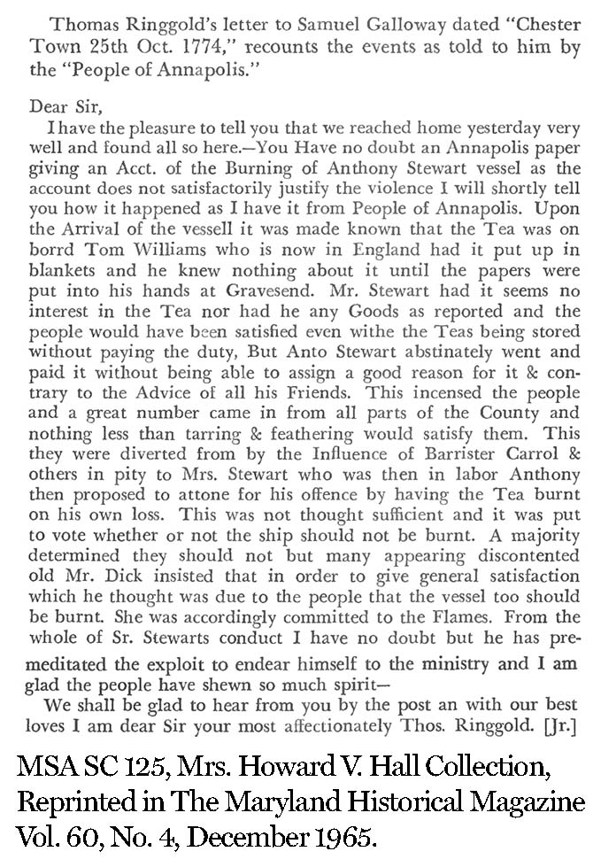 Thomas Ringgold letter