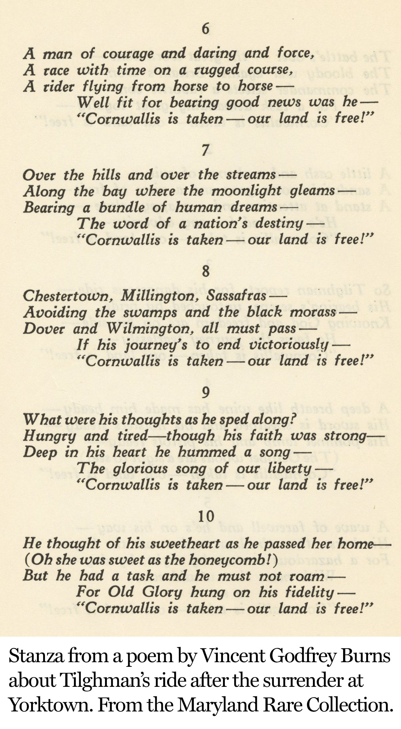 Tilghman poem