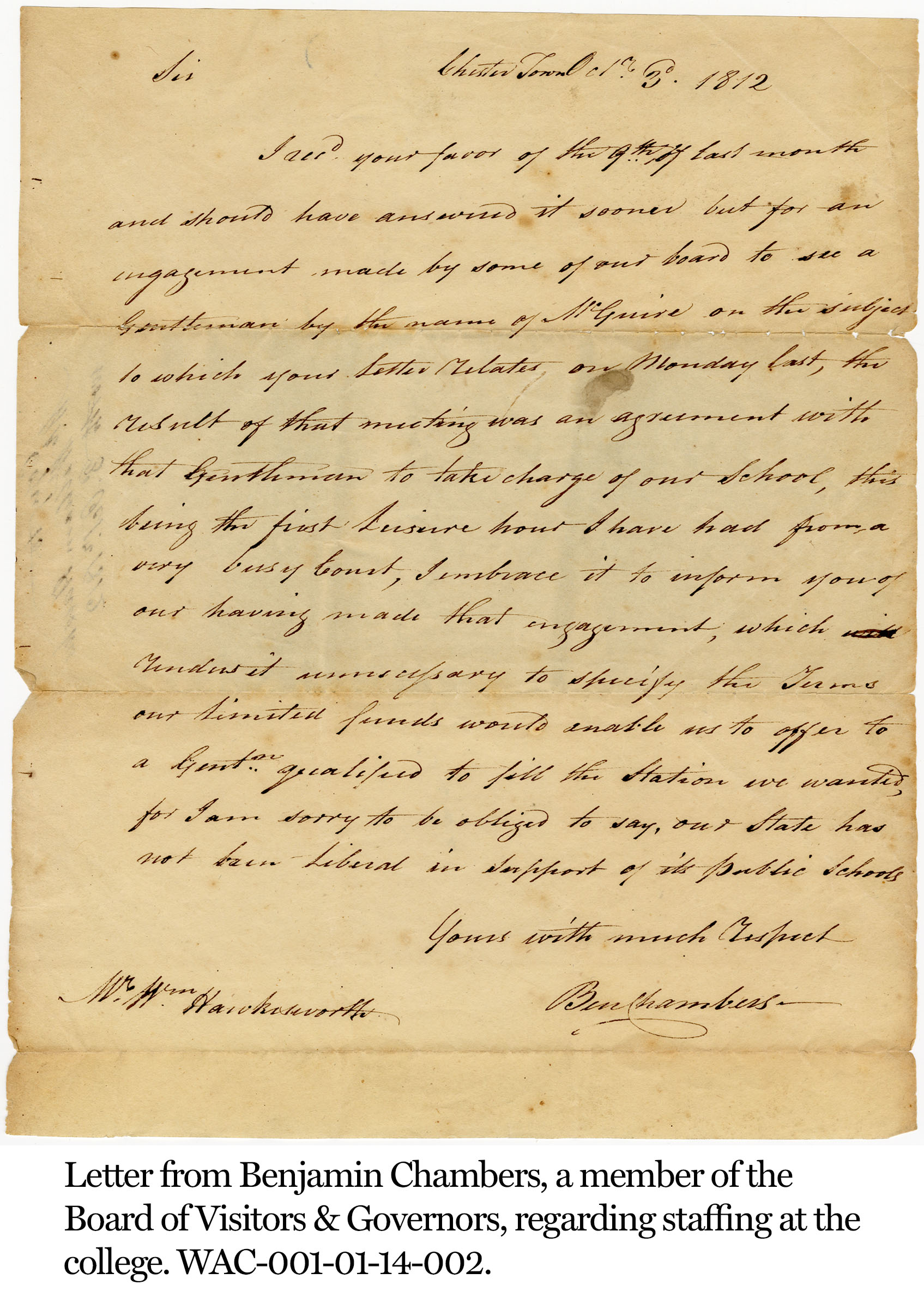 Chambers letter