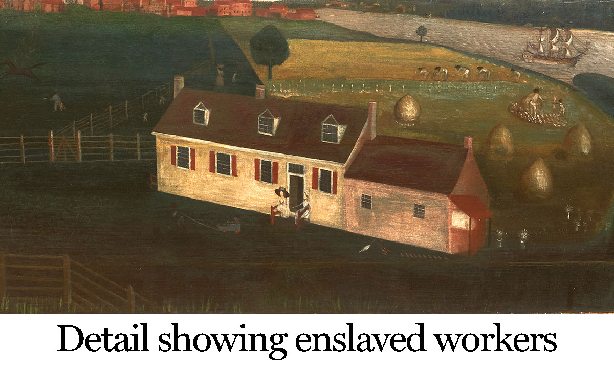 Detail showing enslaved workers
