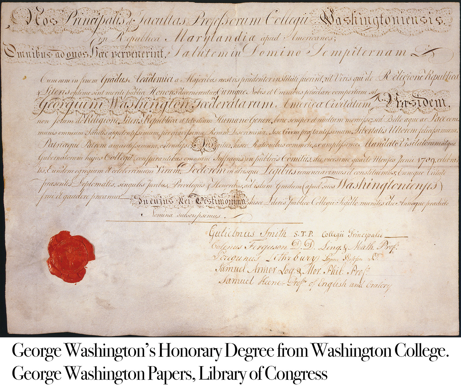 George Washington's honorary Degree