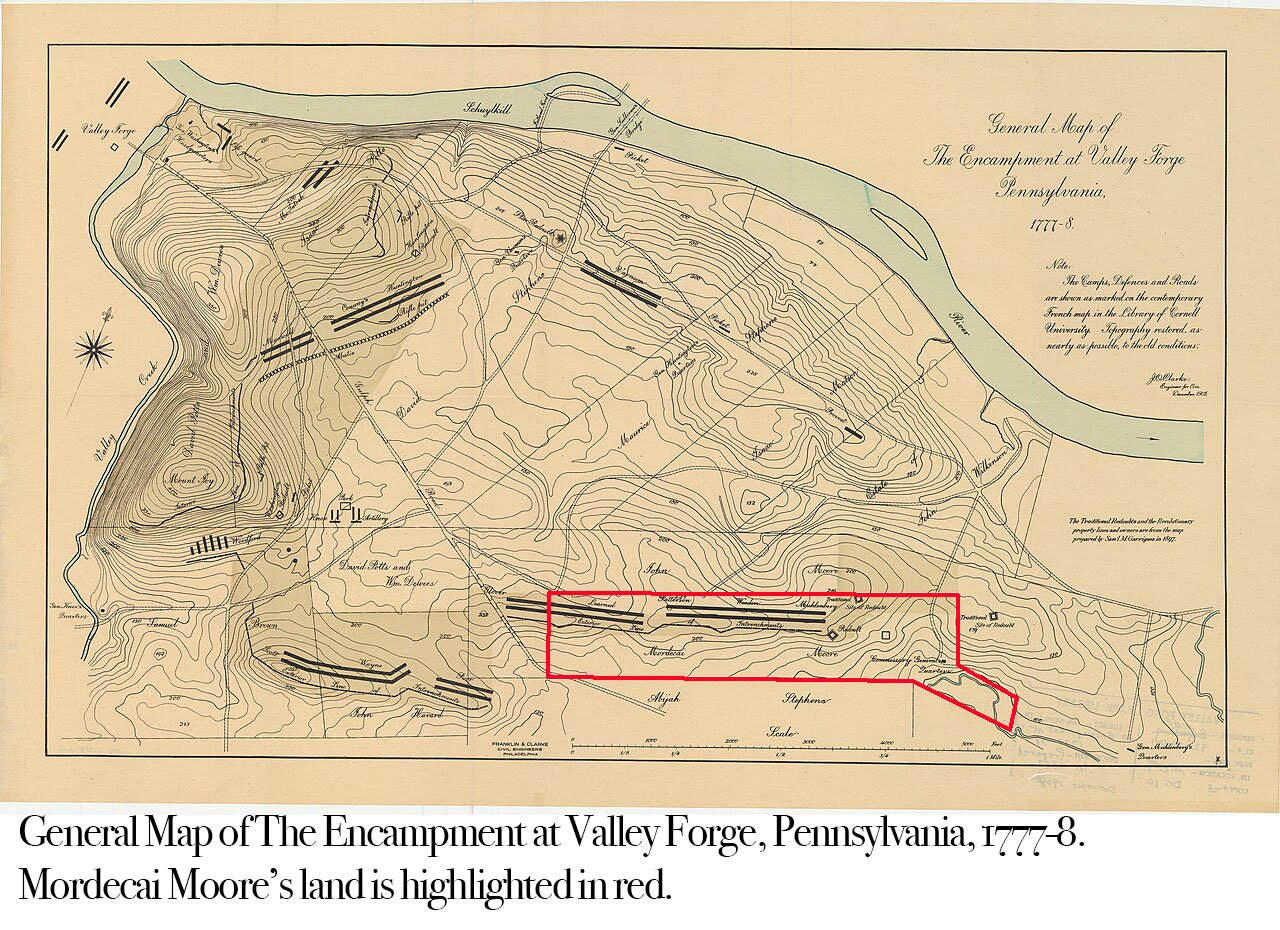 Map of Valley Forge encampment