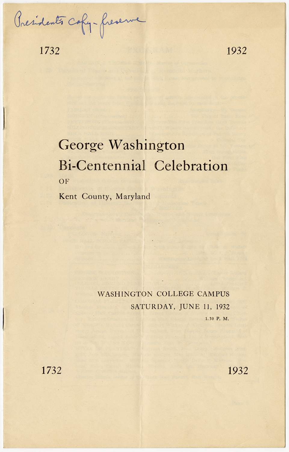 1932 program cover 1932 program cover