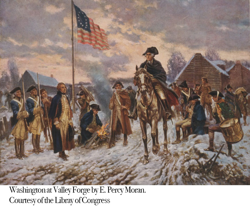 Washington at Valley Forge by E. Percy Moran