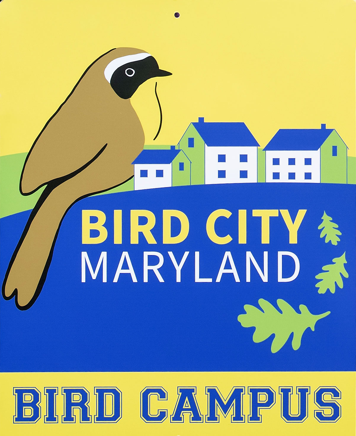 Bird Campus logo shows an illustration of a bird in front of houses with the words "Bird City Maryland Bird Campus"