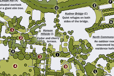 Green Spaces Campus Map